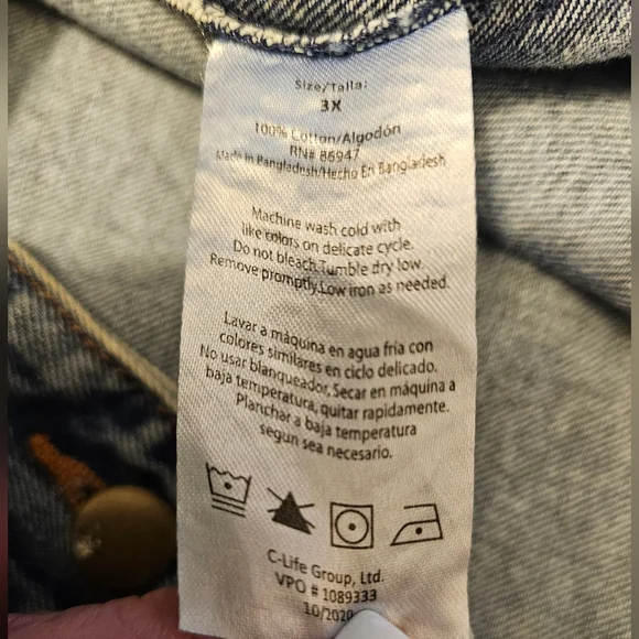 Nickelodeon Denim Cartoon Trucker Button Down Jacket Size 3X